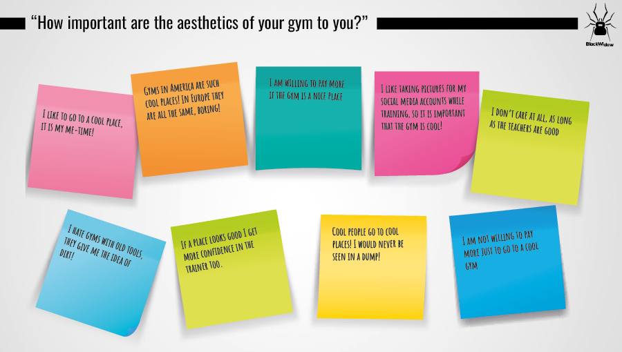 BlackWidow interview question: “How important are the aesthetics of your gym to you?”