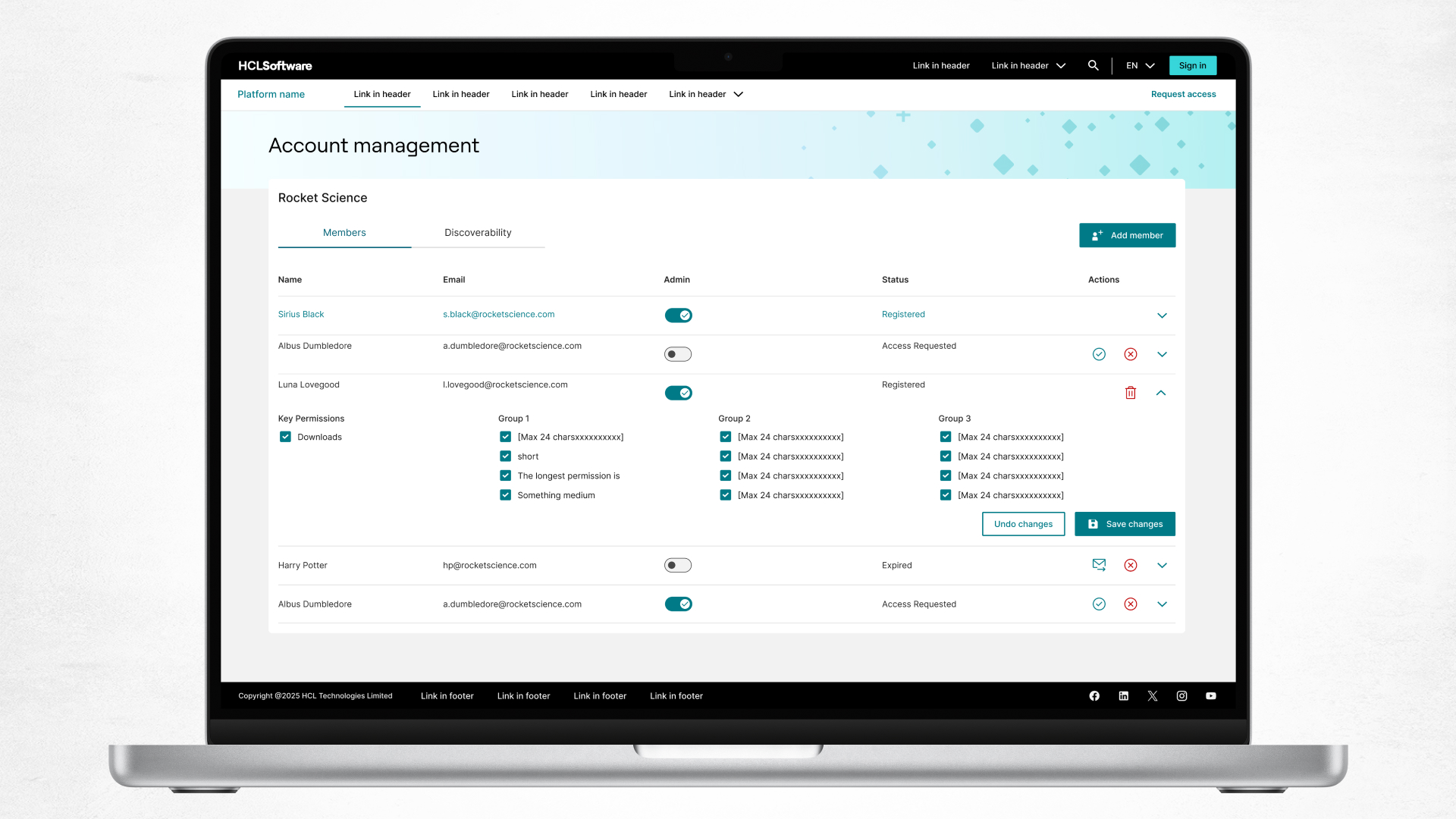 My HCLSoftware sample screen 3